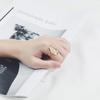 Foxanry Hot Sale Silver Color Party Ring for Women Couple Creative Irregular Simple anillos Jewelry Size 17.3mm Adjustale