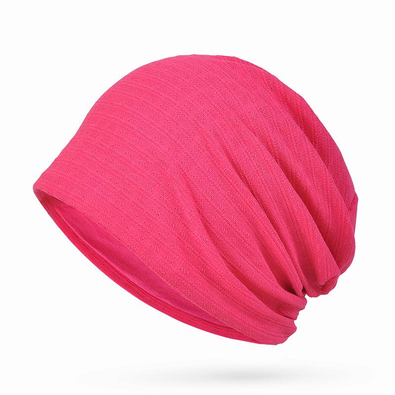 Women's Breathable Thin Cotton Pullover Hat - Spring/Summer Headscarf, Confinement, Sleep, and Outdoor Leisure Cap.