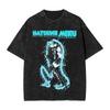 2026 Hot Sale Summer Japanese Anime Hatsune Miku Vintage Washed T Shirt Men Women Oversized Streetwear Graphic Tees Casual Cotton Tops Short Sleeve
