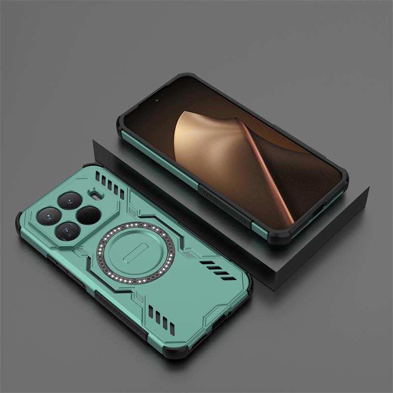 Для чехла Xiaomi 15T Pro Xiaomi 15T Pro Противоударная броня Магнитная адсорбция Беспроводная зарядка Задняя крышка Для чехла Xiaomi 15T Pro