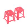 2Pcs 1:12 Dollhouse Miniature Small Chair Plastic Stool Furniture Model Decor Toy Doll House Accessories
