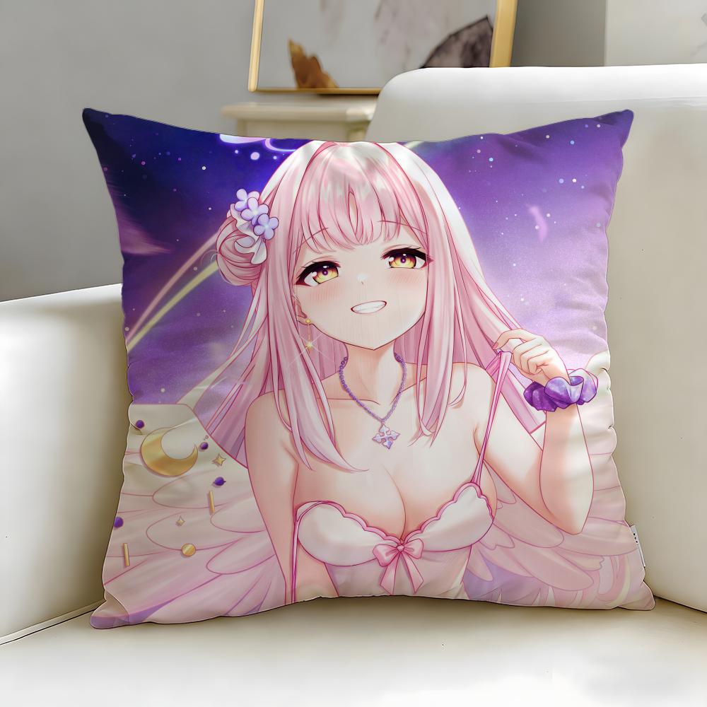popular anime character Misono Mika Cushion Cover Soft EasyWash Pillow Case Versatile for Couch Bed Travel and Office