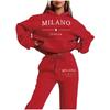Осенний MILANO Европейский и американский тренд большой размер флисовый комплект свитеров новый модный женский свитер с принтом алфавита