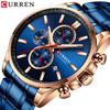Steel Strap Watch Simple Calendar Large Dial Business Watch Waterproof Men's Fashion