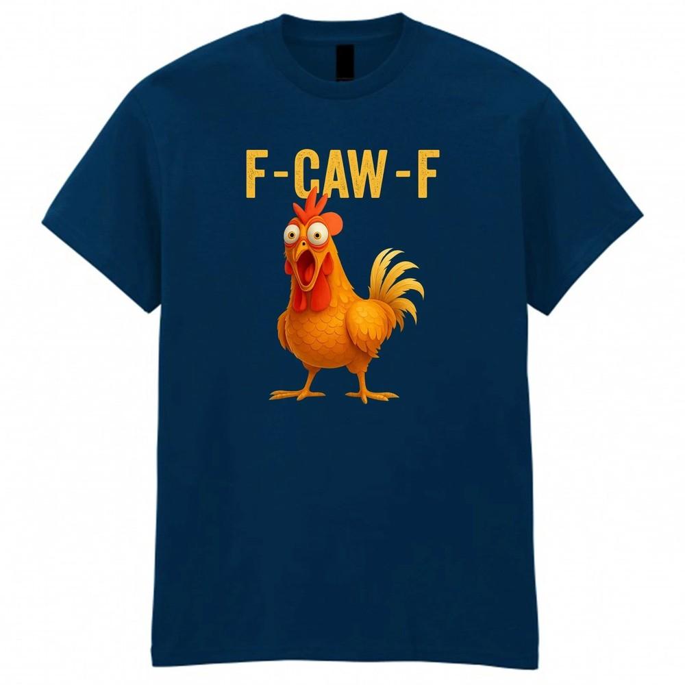 FCawF Funny Chicken TShirt Meme Quote Vintage Unisex Tee Top Gift Xmas