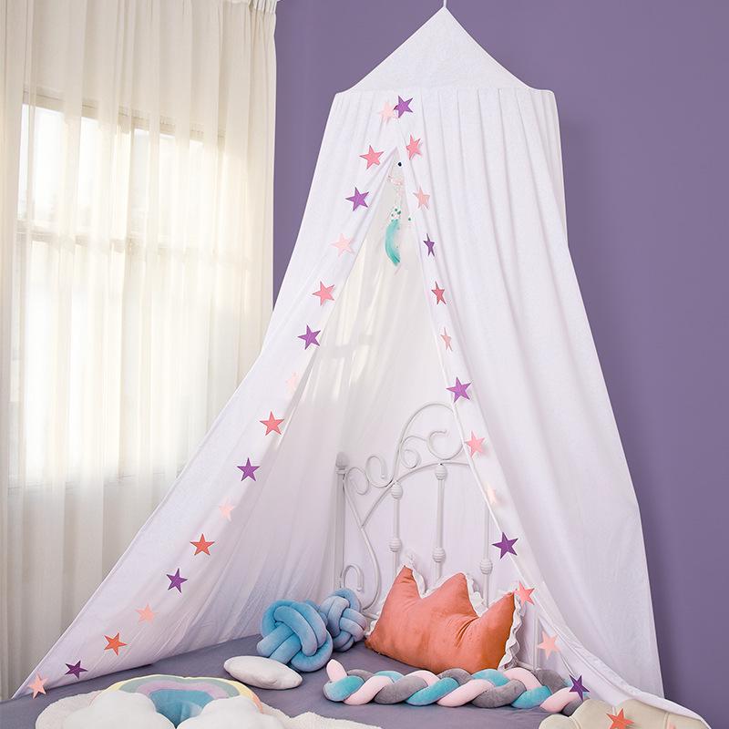 Балдахин для кровати Nordic Princess: Москитная сетка и затемняющая штора для игрушечного домика или уголка для чтения, простая установка.