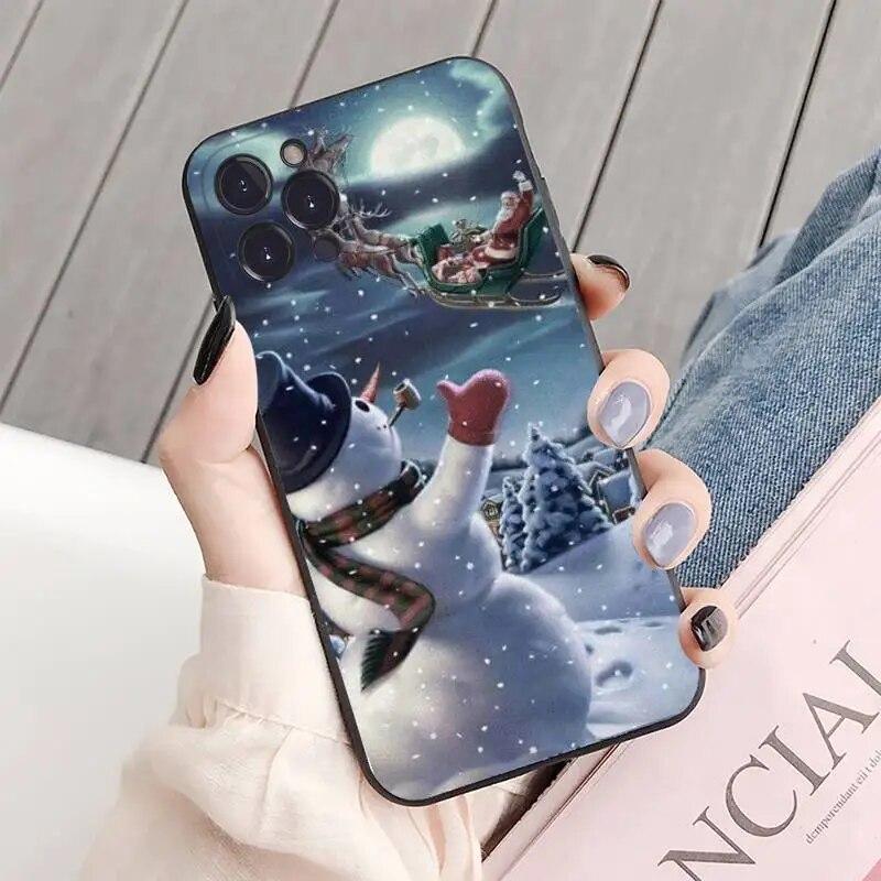 Зимний чехол для телефона iPhone Samsung Galaxy Redmi Xiaomi Oppo OnePlus Note SA 7 8 9 10 11 12 13 14 20 21 22 23 53 54 Pro Max Plus Ultra TPU Soft