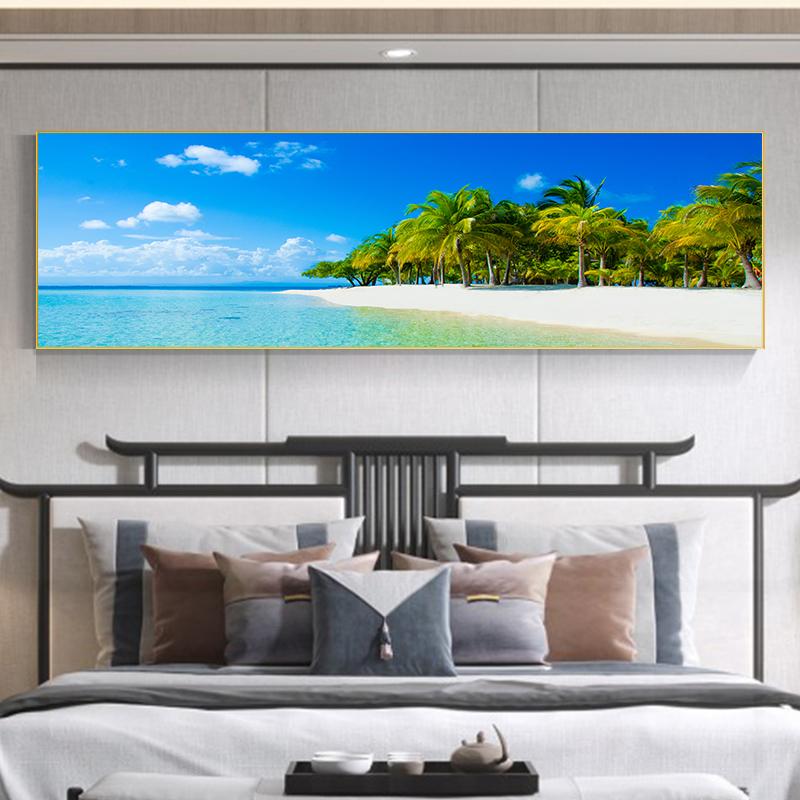 Пейзаж Тропический Морской Пляж Холст Картина Пальма Плакаты и принты Настенные Художественные Фотографии Гостиная Домашний Декор Без Рамки