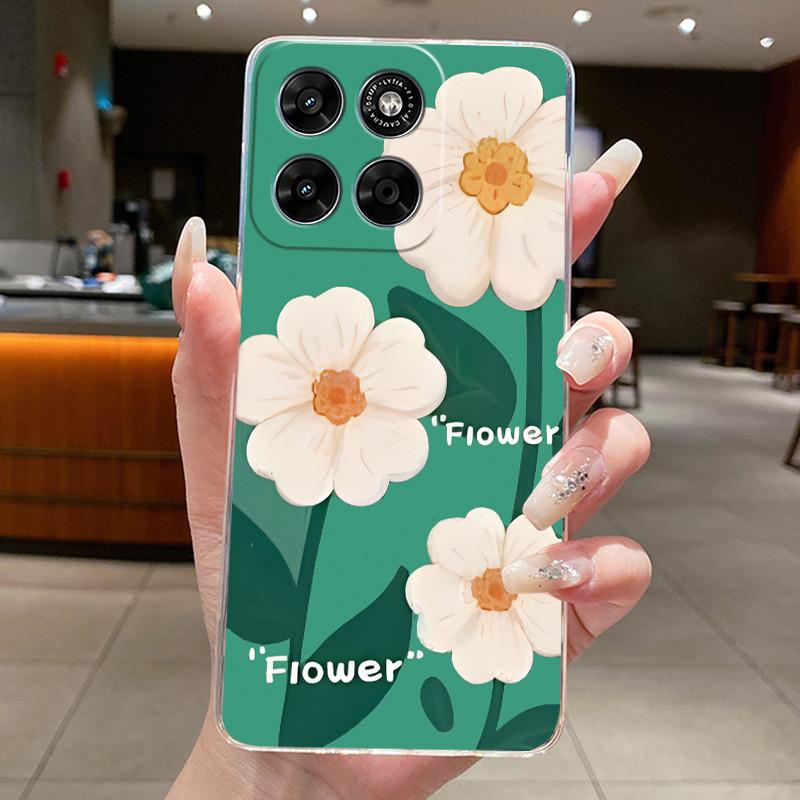Для Motorola Moto G77 G67 Чехол Прозрачный Роскошный Модный Бабочки Цветы Мягкий ТПУ Силикон Пара Задняя Крышка для MotoG77 G 67 Корпус