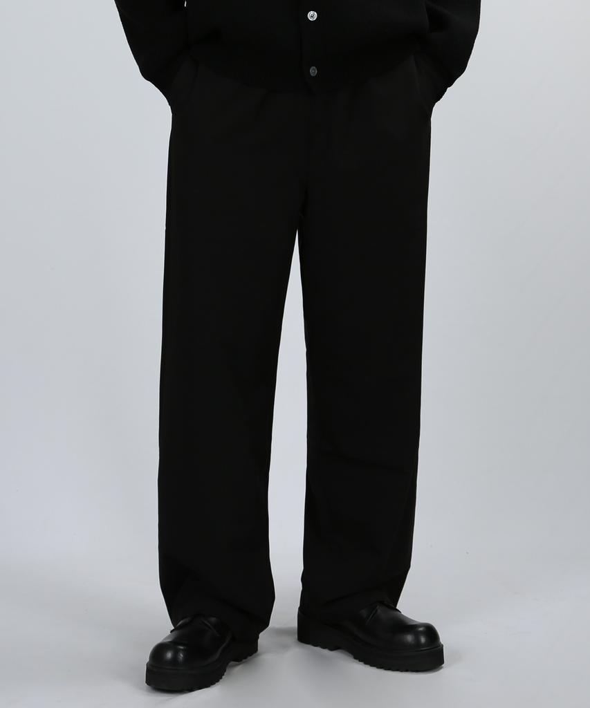 JHONNY WEST Straight Wide Pants (Black)