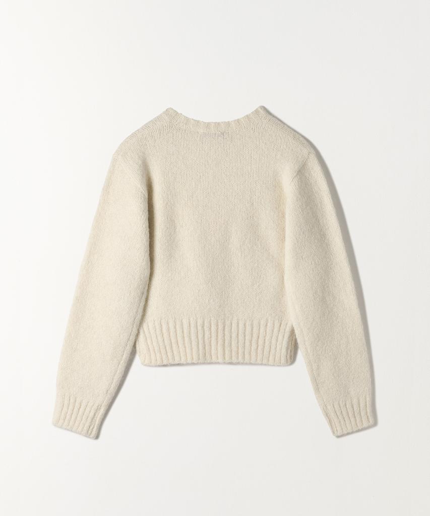 TTUDEMENT Alpaca Round Pullover Ivory