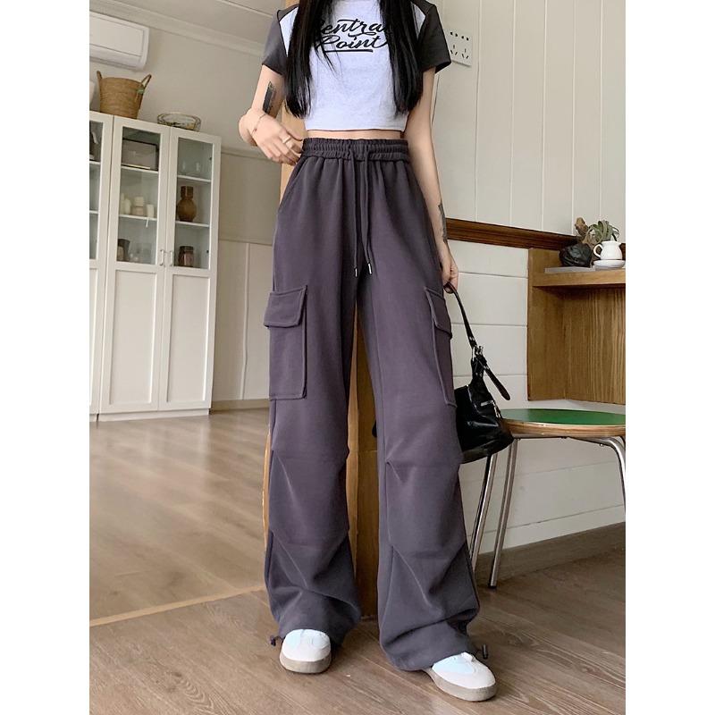 Маленькие рабочие брюки для женщин на осень и лето, новые свободные повседневные спортивные брюки большого размера с рукавами