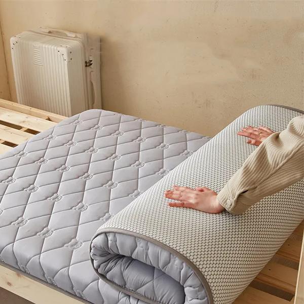 WTEMPO Solid Color Soft Pad Mattress Household Smoothy Foldable Mattress Non-deformable Bedding Student Dormitory Rental House Floor Thick Mats