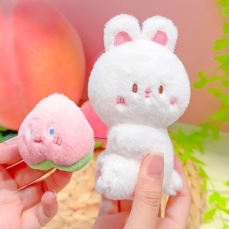 Rabbit Cute Monkey Plush Keychain Stretchable Design Children Collectors Gift