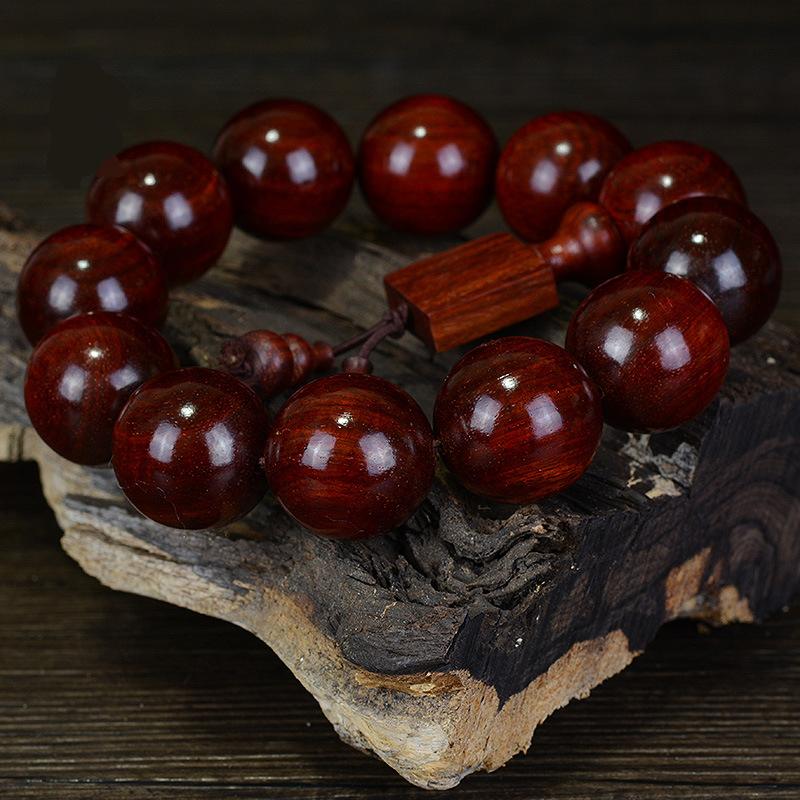 Браслет из кровавого сандалового дерева, бусина из палисандра Будды, ремесленный браслет, драгоценные ювелирные изделия, подарочные аксессуары