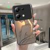 Красивый Цветок Милые Кошки Чехол Для Xiaomi Poco M6 Pro 4G / Poco M7 Pro 5G Закаленное Стекло Чехол Для Телефона Защитная Крышка Жесткий Корпус