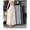 Модная юбка-трапеция с высокой талией, однотонная, широкая, с эффектом похудения, для осени/зимы