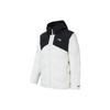 Anta Training Series Color Block Logo Zip Up Hooded Down Jacket Unisex Outerwear Ivory 952347915-4