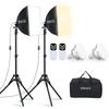 Софтбокс для фотосъемки 40x40 см, комплект светодиодного освещения для фотосъемки с регулируемым штативом 155 см, комплект освещения для фотосъемки 5400K, складная студия