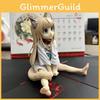 Cute Anime Cat Girl Sitting Pose Pvc Figurine Model With Changeable Face Features