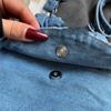 Crossbody Bag Drawstring Bucket Bag Korean Style Mobile Phone Bag Retro Denim Shoulder Bag  Women