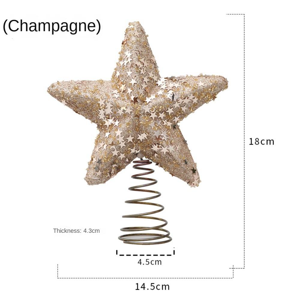 Crafts Christmas Tree Decorations Pentagram Tree Ornaments New Christmas Tree Top Star