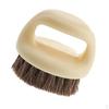 Horsehair Shoe Shine Brush Leather Material Care Ash Removing Cleaning Polish Tool