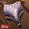 3PCS Ultra-thin Underwear For Women Sexy Graphic Print Seamless Thongs Female Stretch Leopard Intimate Comfort Lingerie S-XL