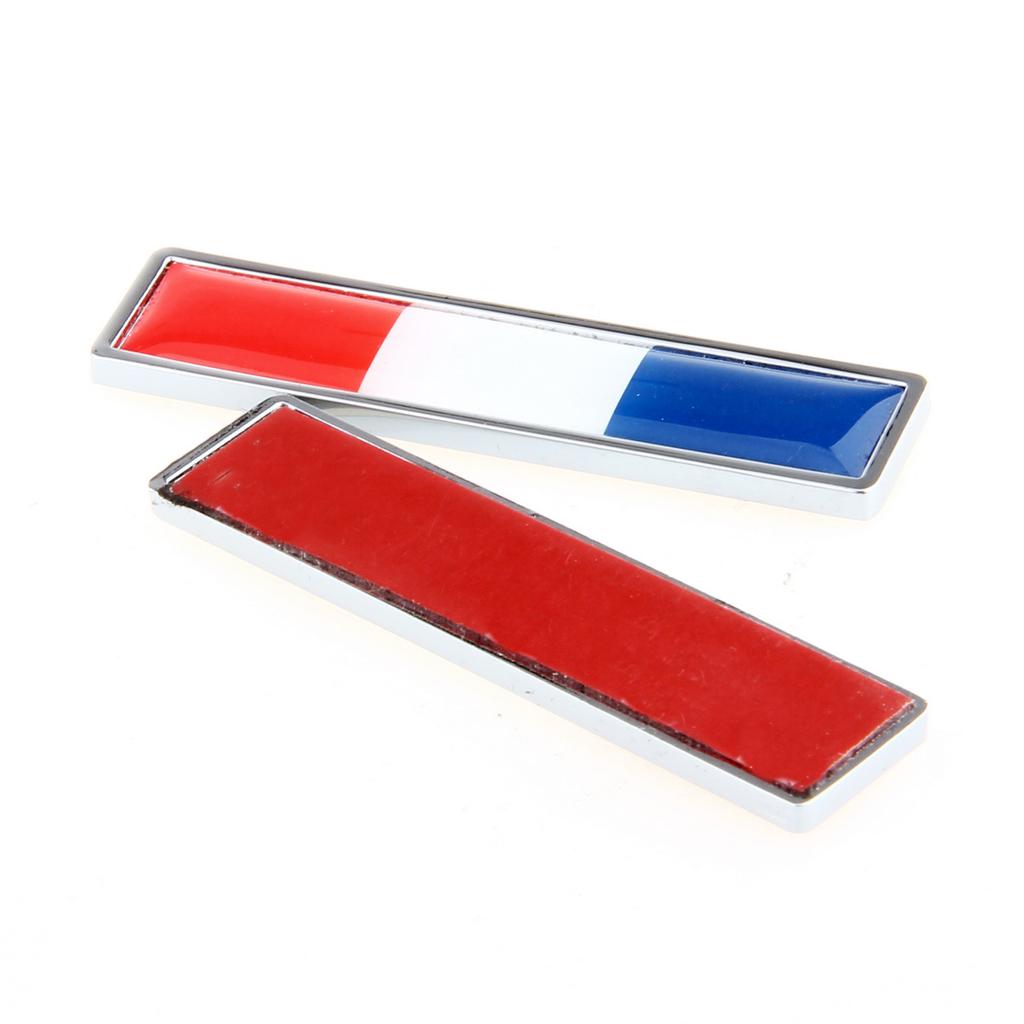 1 пара французских флагов, логотипов, эмблем, нержавеющая сталь, автомобильные 3D наклейки на двери, окна, красные, белые, синие цветные полоски, украшения