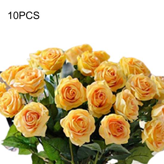 10 шт. искусственные латексные розы цветы Свадебная вечеринка офисный стол букет домашний декор