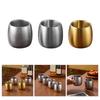 Набор из 2 кружек из нержавеющей стали, штабелируемые кофейные кружки, металлические стаканы для питья, кружка с двойными стенками, посуда для напитков для кемпинга, путешествий