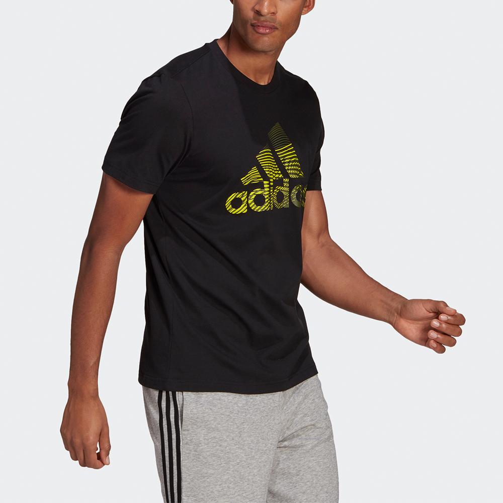 adidas Мужская футболка Extmo Pff с буквенным логотипом, черная GL2399
