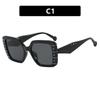 2025 Retro Matte Rivet Anti-Blue Light Glasses Frame for Women - High-End Color Block Design