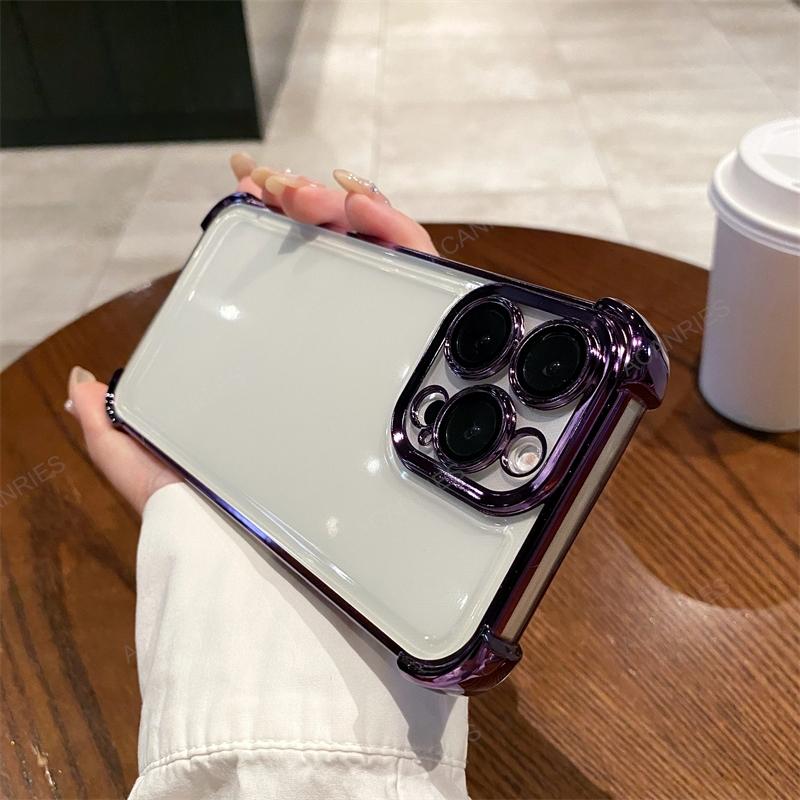 For Samsung Galaxy A23 4G 5G A33 A53 A73 A13 Plating Silicone Soft Case A 23 33 53 73 13 Four Corners Anti-shock Protect Cover