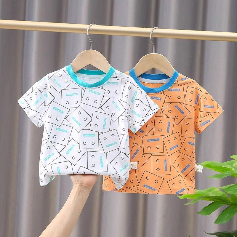 Детская одежда Футболка с коротким рукавом для мальчиков, летняя детская Одежда для девочек с коротким рукавом, летняя одежда для детей, детские топы