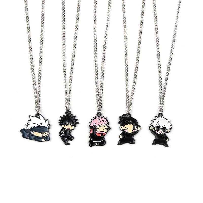 Jujutsu Kaisen Yuji Itadori and Gojo Satoru Necklace Creative Cartoon Cute Fashionable Personalized Portable Student Pendant