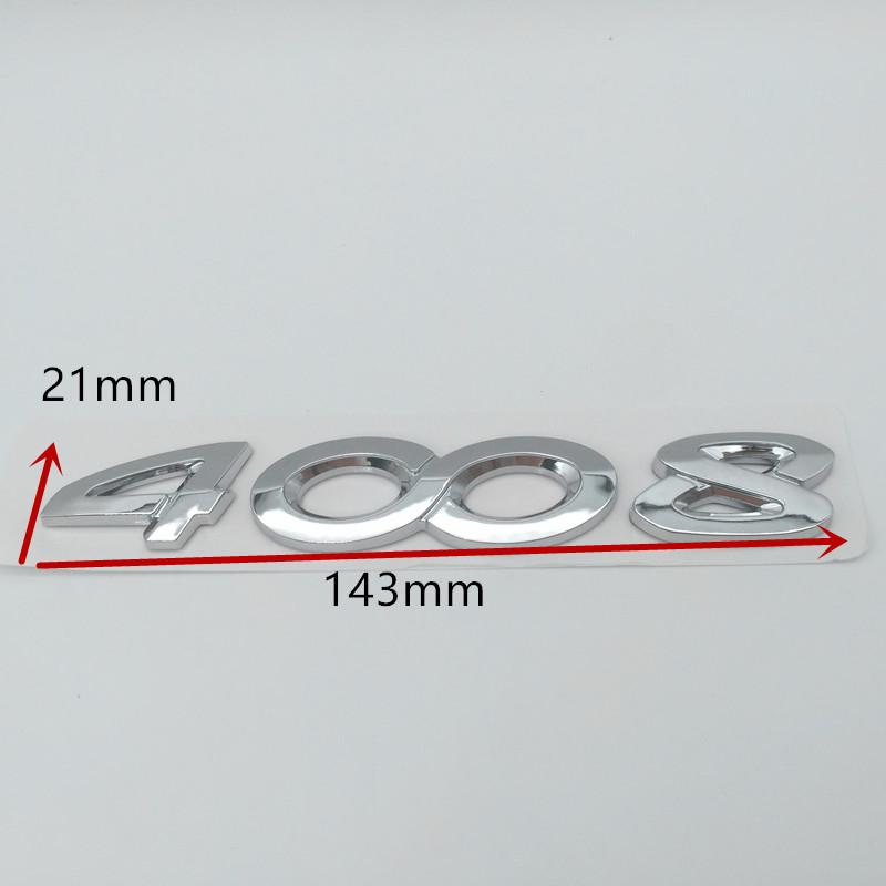 1pcs 3D ABS GT 2008 3008 4008 5008 car Letter Emblem Rear tail trunk Decals badge sticker Decal styling Accessories