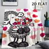 1Pc Sheepworld Print Flannel Blanket, High quality Comfortable for All Seasons, Home Decor, Warmth and Comfort, Perfect for Christmas Gifts