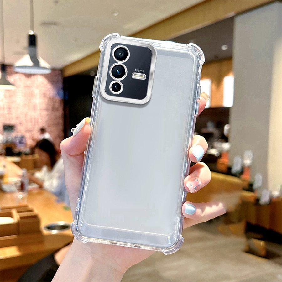 Противоударный чехол-футляр для линз с воздушными подушками для Vivo Y21D V60 Lite Y33S Y21 Y20 Y16 Y11S Y15S Y19S Y17S Y53S Y04 Y18 Y29 Y27 Y28 Y76 Y36 Y38 5G Покрытие Силиконовая крышка
