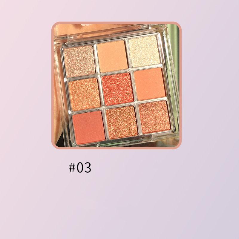 Прозрачные 9-цветные тени для век, матовая жемчужно-земляная палитра теней для век Cosmetic Beauty