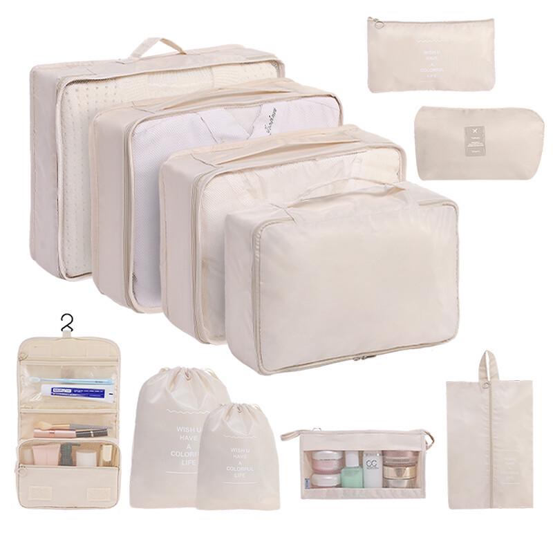 Комплект из 7 водонепроницаемых твиловых дорожных сумок для хранения - Высококачественные органайзеры для багажа для деловых поездок