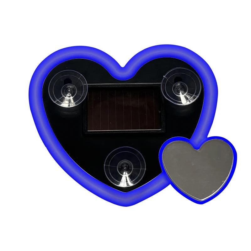 Светодиодные неоновые огни, треугольные окна автомобиля, солнечные огни в форме сердца, окна автомобиля, светящаяся подсветка салона в форме сердца, декоративный свет для автомобиля