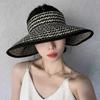 2025 Новая женская солнцезащитная шляпа с широкими полями, летняя складная кепка с защитой от ультрафиолета для пляжных путешествий