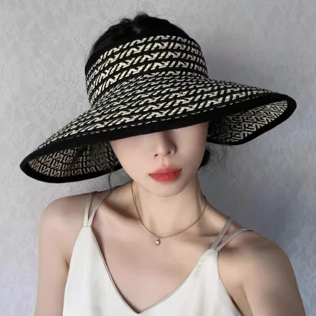 2025 Новая женская солнцезащитная шляпа с широкими полями, летняя складная кепка с защитой от ультрафиолета для пляжных путешествий