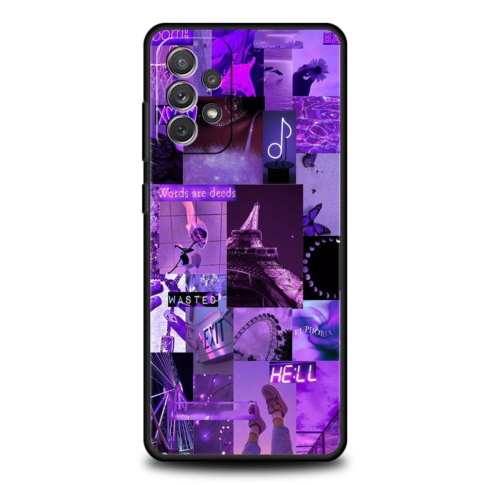 Бесконечность на Фиолетовом Чехле Для Samsung Galaxy A13 A51 A71 A41 A31 A21S A11 A01 A03S A12 A32 A52 A22 A23 A33 A53 A73 5G