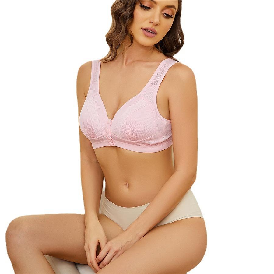 Sexy Front Closure Bra Women Front Fastening Bra Wireless Bras for Women Push Up Lingerie Plus Size Brassiere No Steel Ring Bra