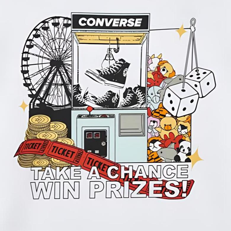 Converse ClawMachineTee T Shirt Men's White 10023457-A02