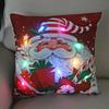 Christmas Light LED   Decoration 45x45cm Santa  Sled Village Color Ball Sofa Seat Pillow Sleeve  Cases