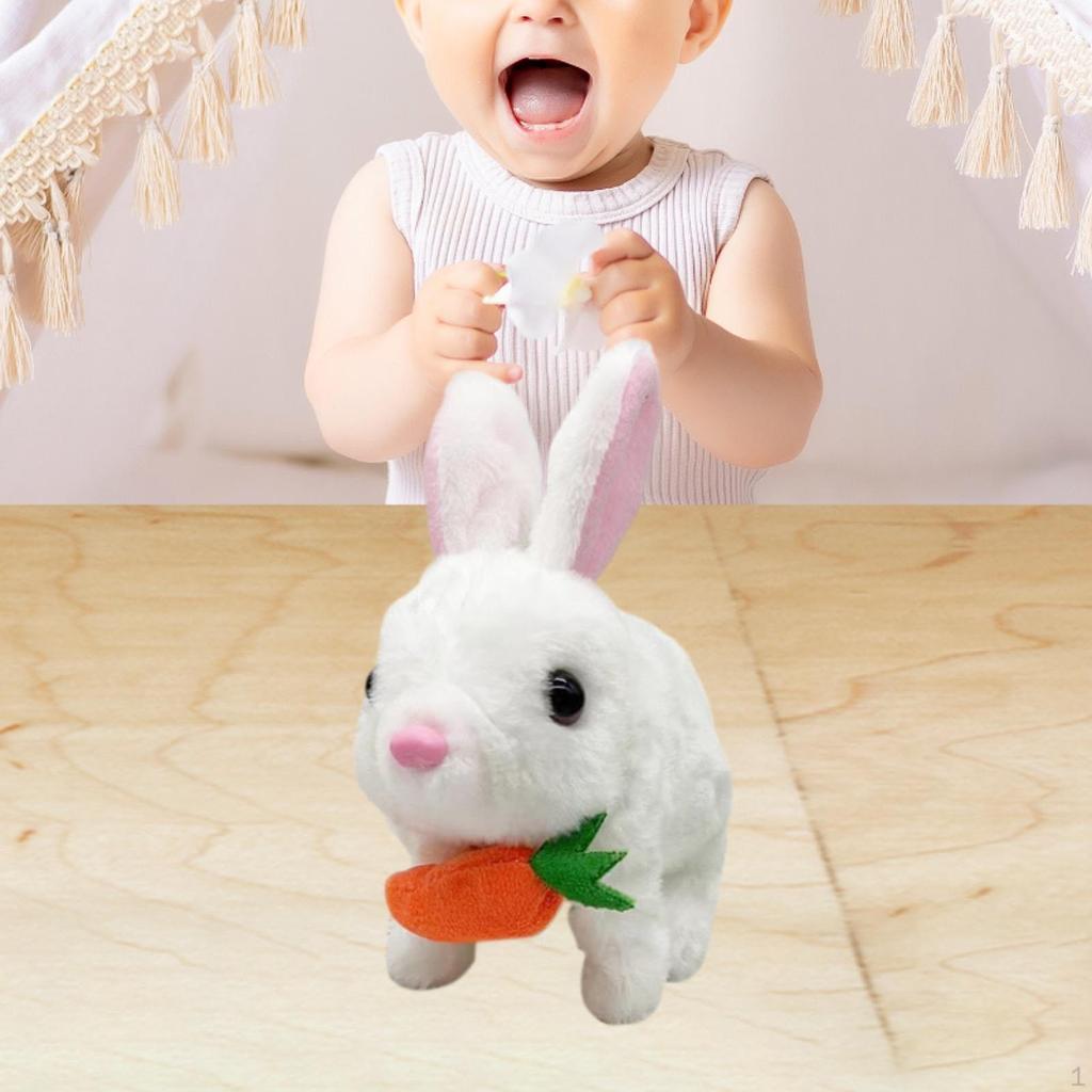 Электрический кролик плюшевая игрушка интерактивный кролик креативные праздничные подарки реалистичная мягкая игрушка