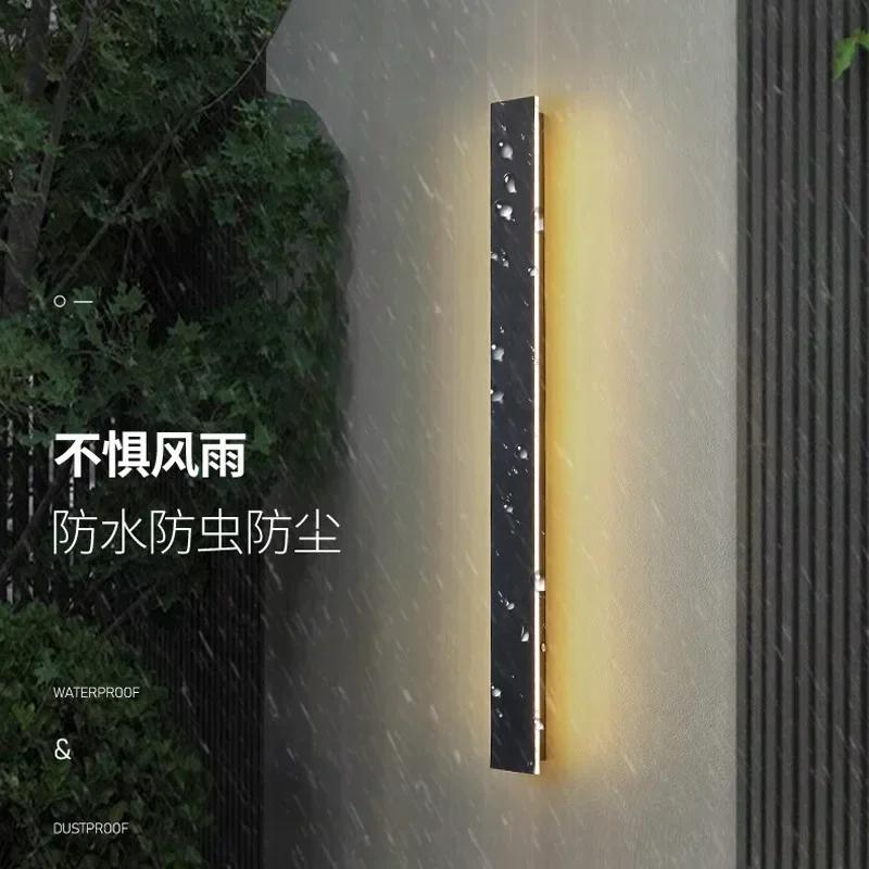 Уличный настенный светильник Водонепроницаемый светодиодный длинный современный IP65 свет Сад Веранда Вилла Дверь Двор Балкон Бра Светильник 110В 220В